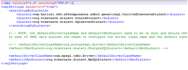 adhocsql-settings-xml-file