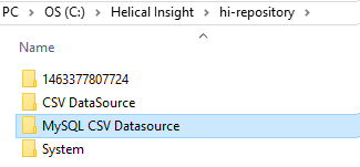 mysql-csv-datasource-folder-creation