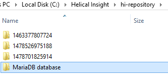 MariaDB Database folder Creation