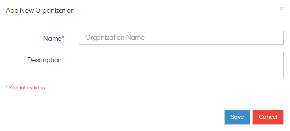 Adding Organization