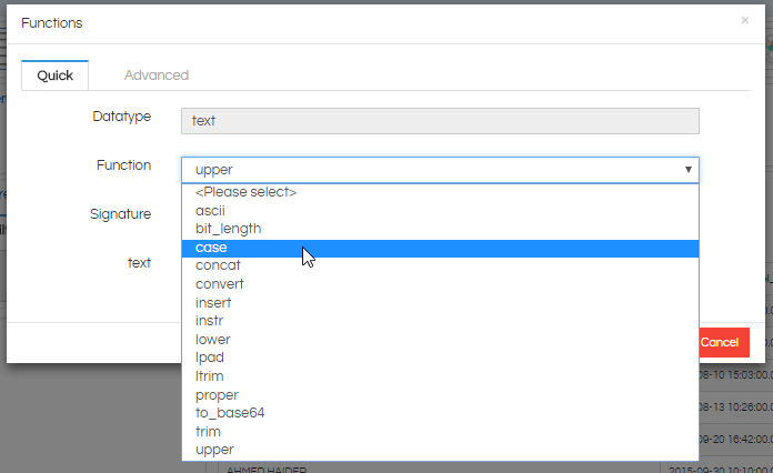 Database Functions