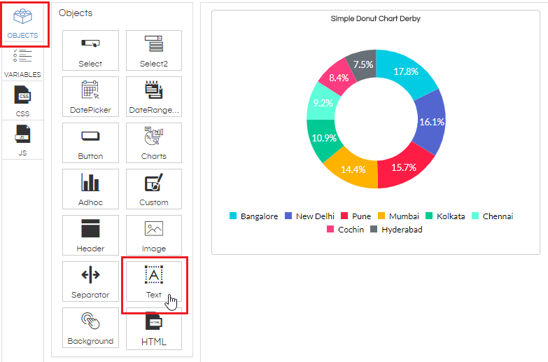Text in Dashboard