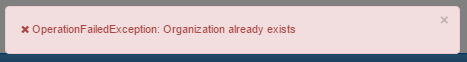 organisation same name error