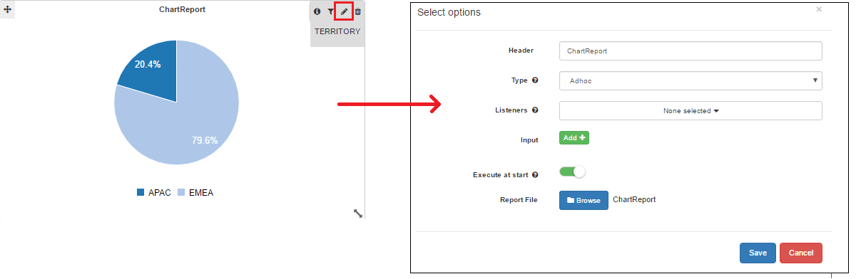 chart report configuration