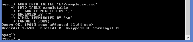 Import CSV into MySQL Database