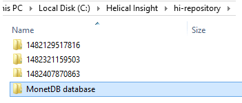 MonetDB-Database-folder-Creation