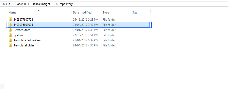 Folder inside repository