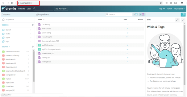 csv and excel via dremio