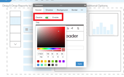 Header Color Customization