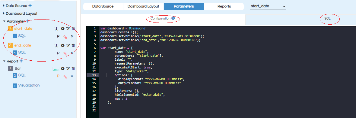 date range picker parameter