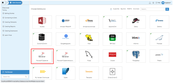 Installation of SQL Server on windows & Creating data source connection in Helical Insight to SQL Server