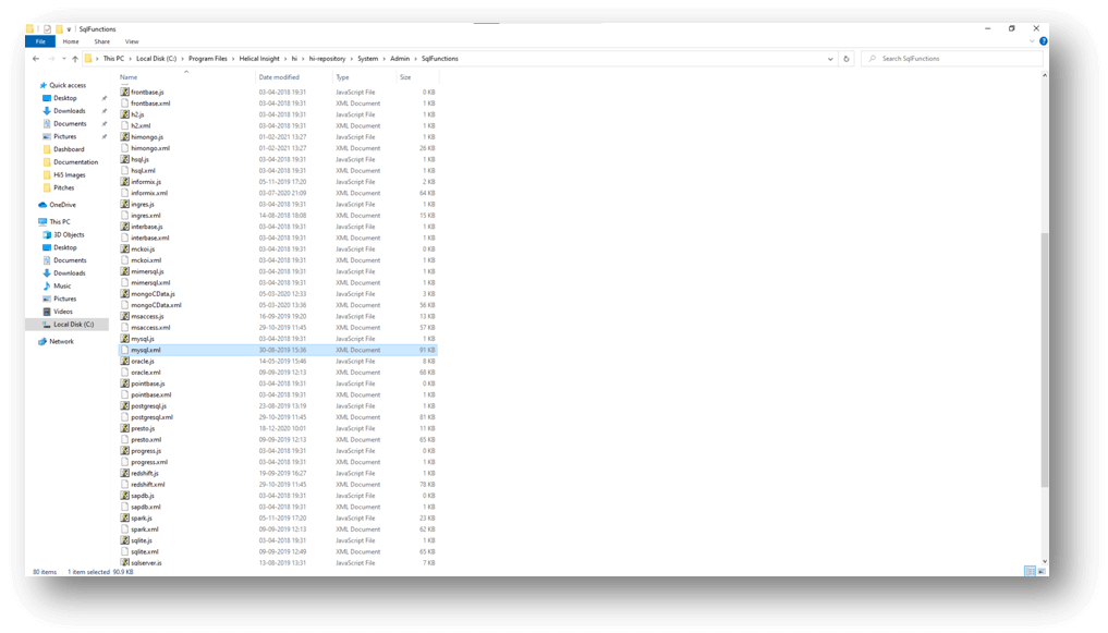 db xml list