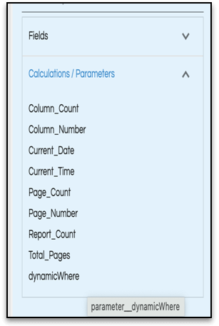 Adding A Dynamic Parameter To Canned Report