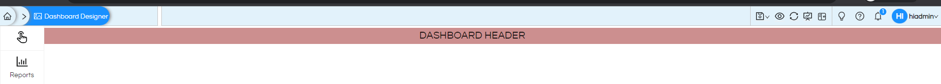 Adding Header In Dashboard