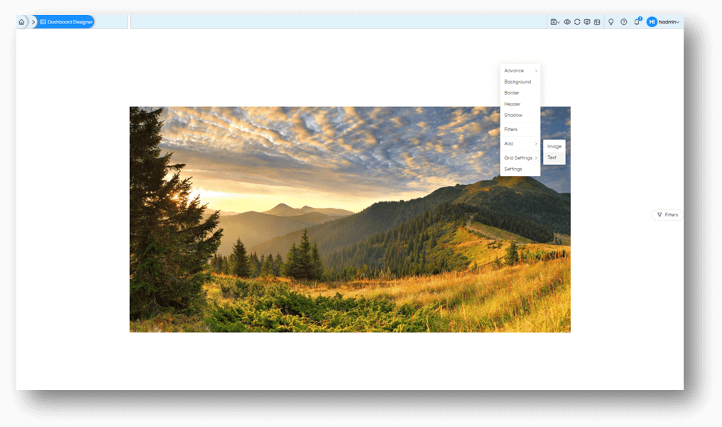 Adding Image and Text within Dashboard