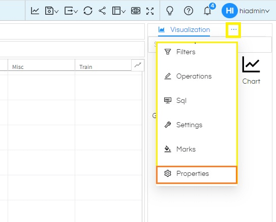 Selecting the type of bar charts in Helical Insight 5.0