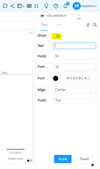 Selecting the type of bar charts in Helical Insight 5.0