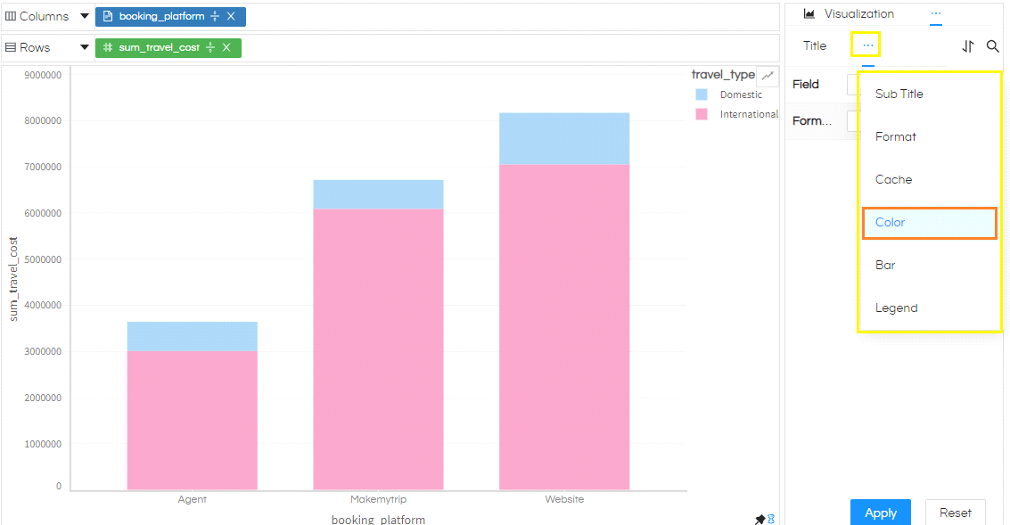 Changing Color on a report in Helical Insight 5.0