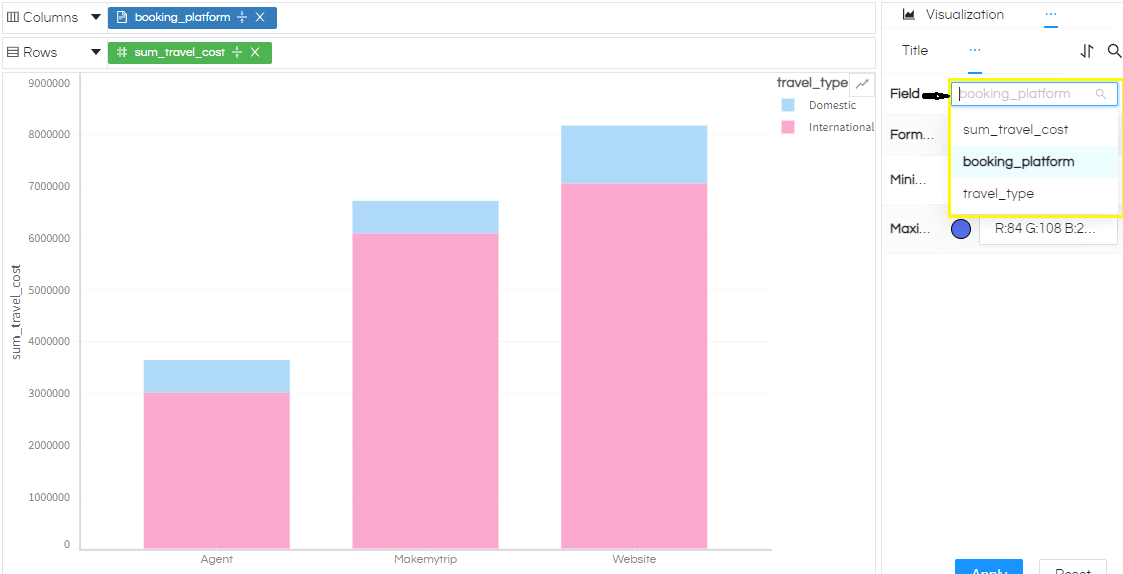 Changing Color on a report in Helical Insight 5.0