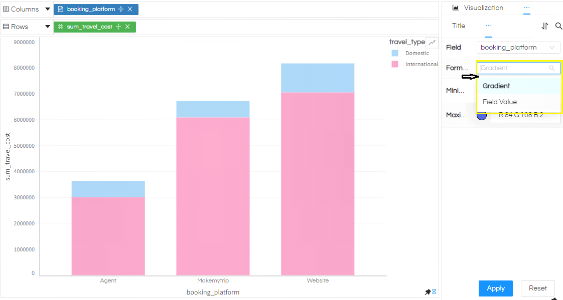 Changing Color on a report in Helical Insight 5.0