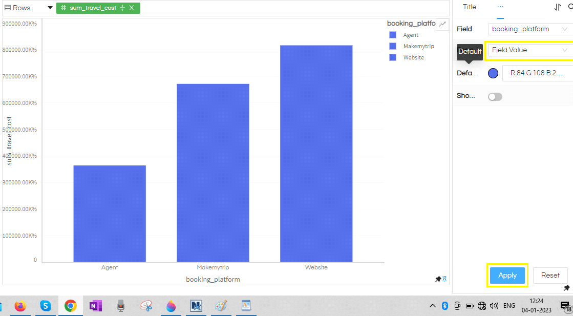 Changing Color on a report in Helical Insight 5.0