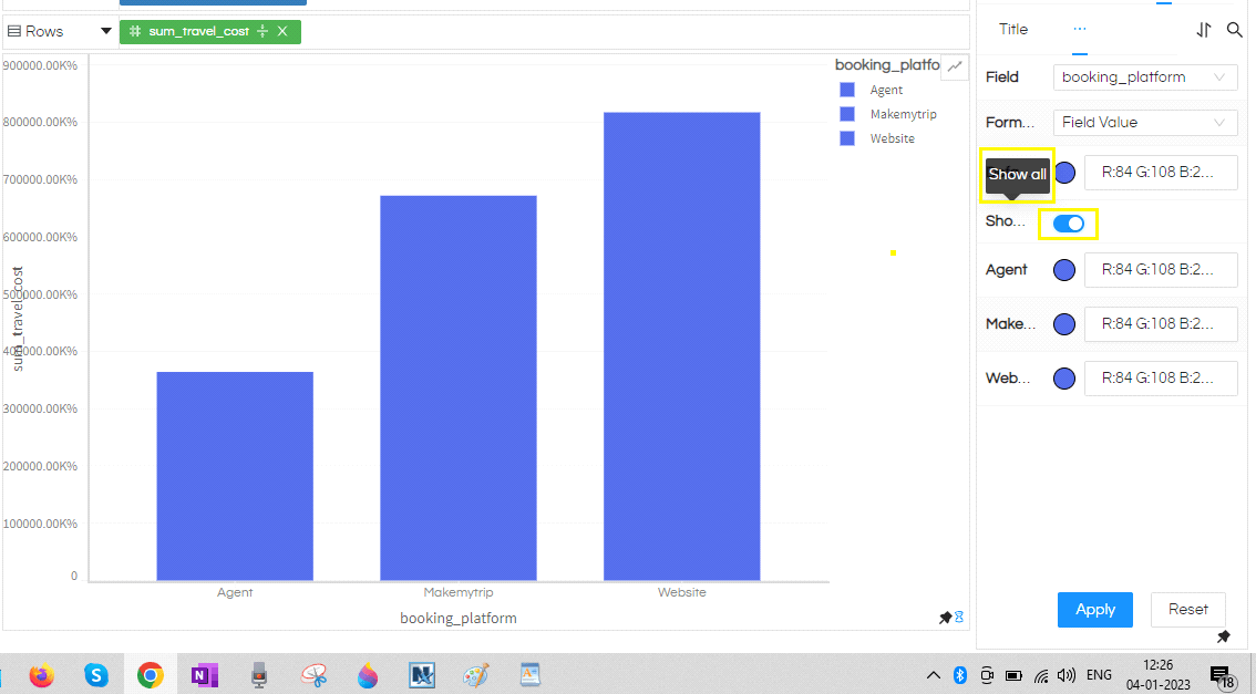 Changing Color on a report in Helical Insight 5.0