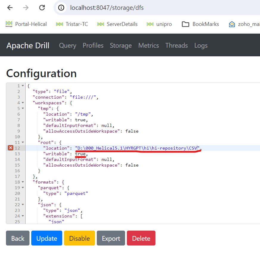 Connecting To Flat Files Using Apache Drill In Helical Insight 5.1