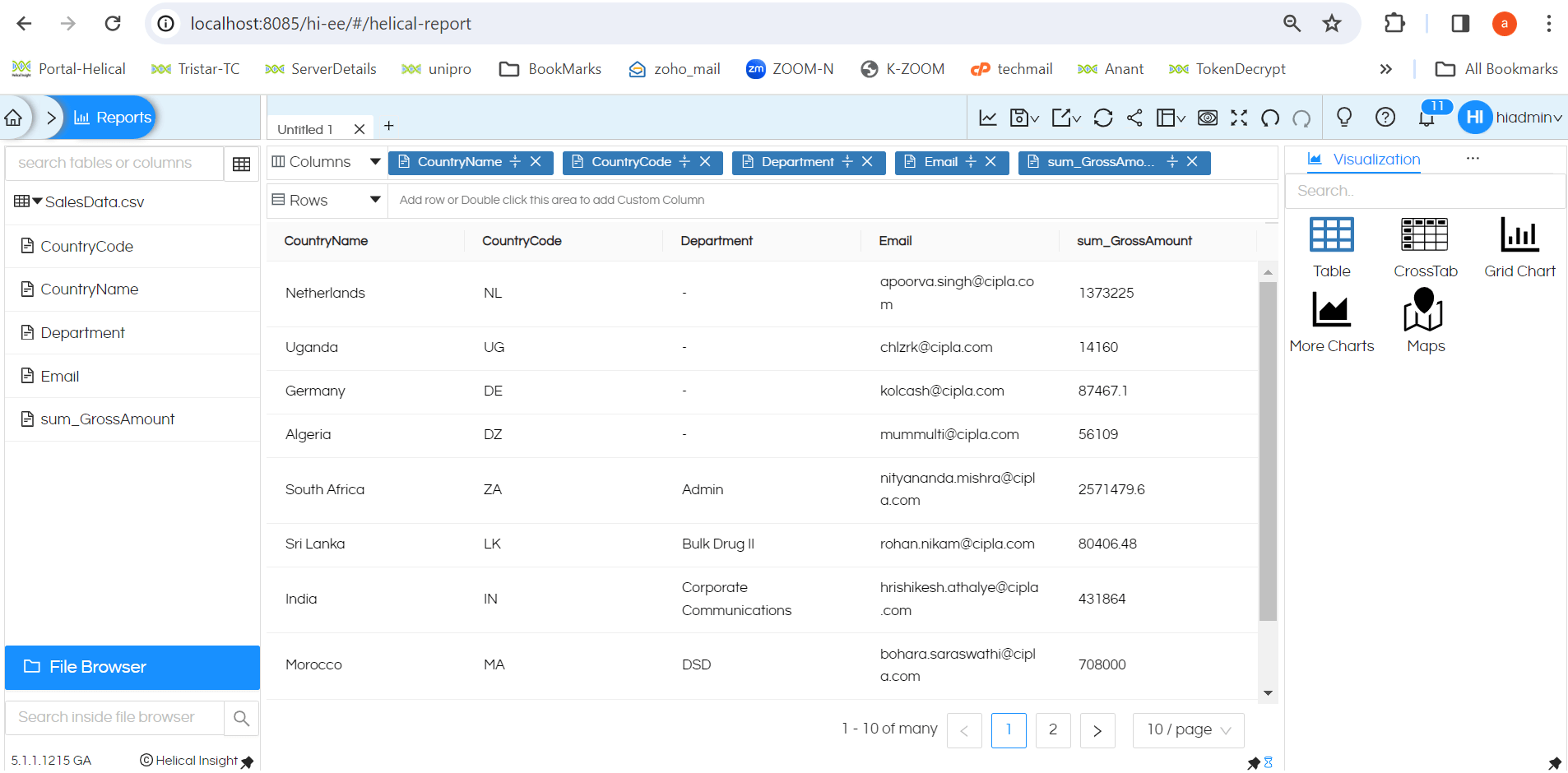 Connecting To Flat Files Using Apache Drill In Helical Insight 5.1