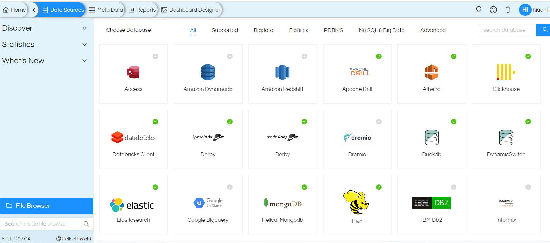 Connecting Trino from Helical Insight 5.1