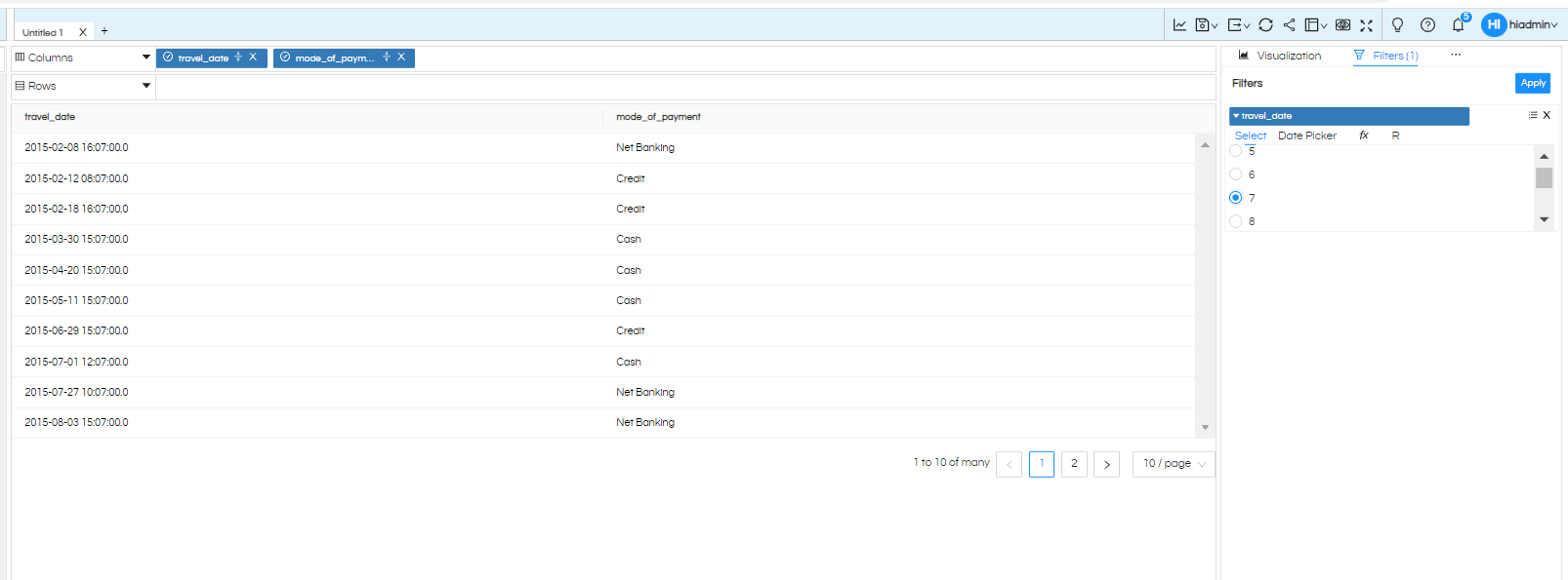 Date/Date Time Usage as Filters In Helical Insight