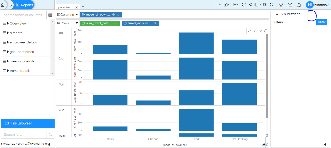 Configuring drill down