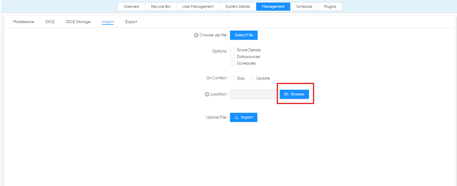 EXPORT/IMPORT A File In Helical Insight