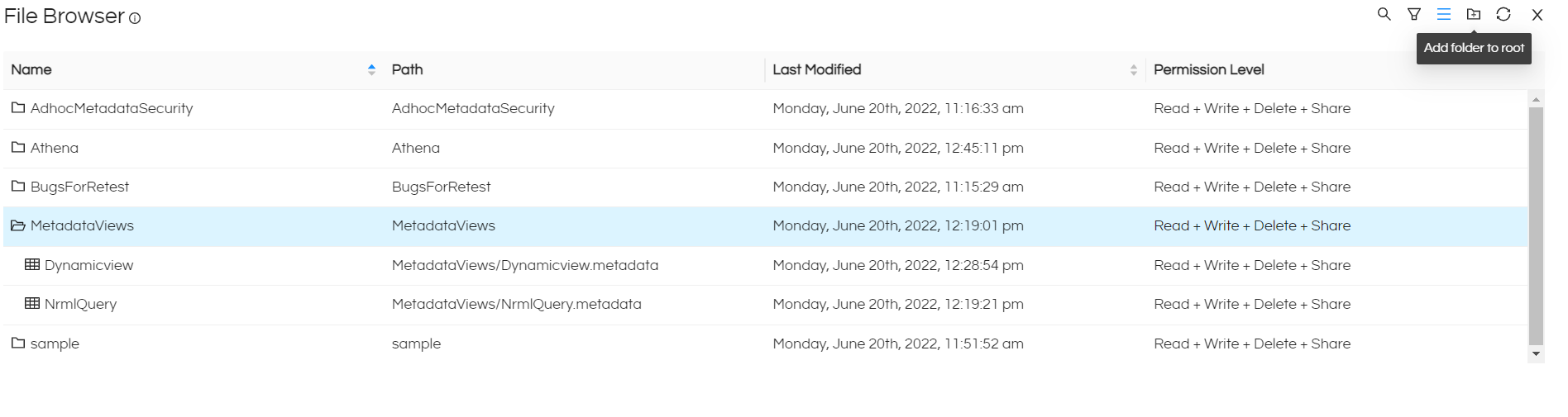 File Browser Overview