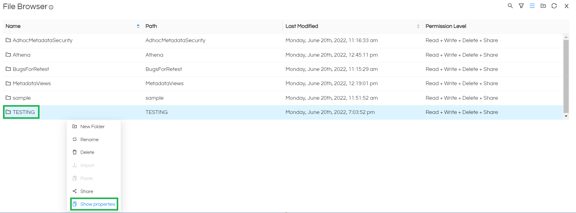 File Browser Overview