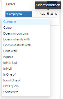 Filter Conditions