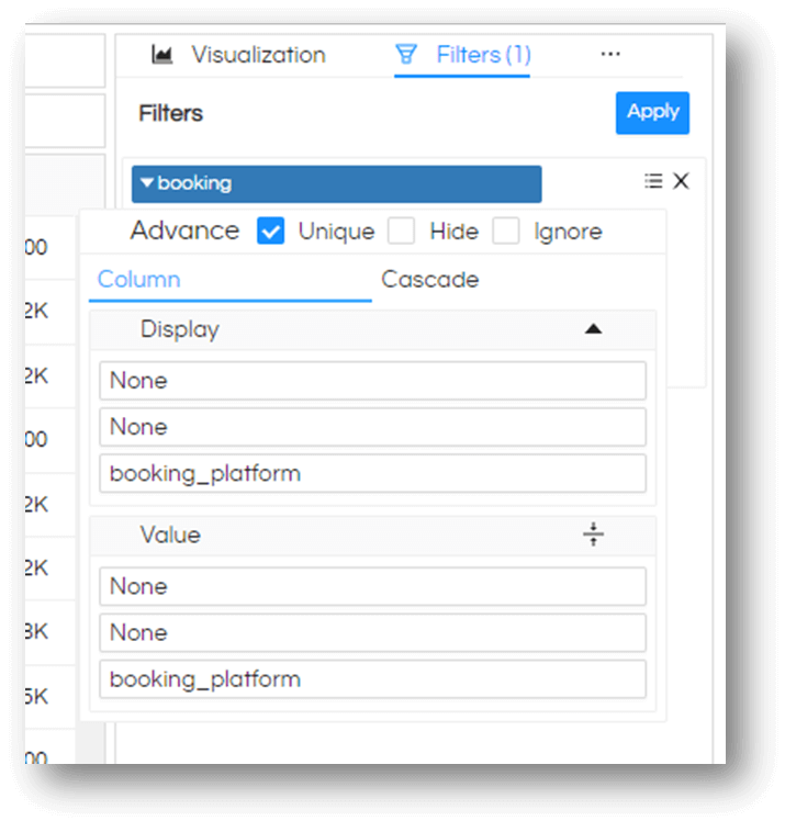 Filters Advance Mode