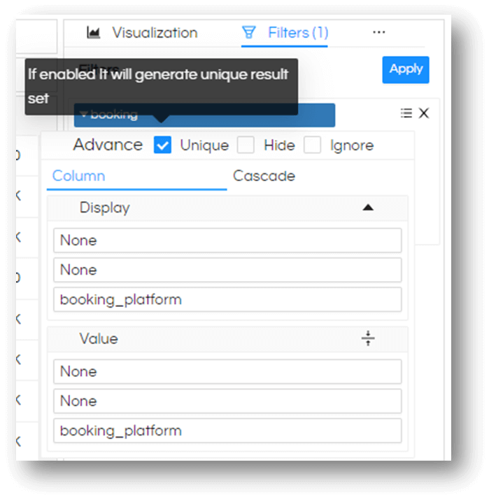 Filters Advance Mode