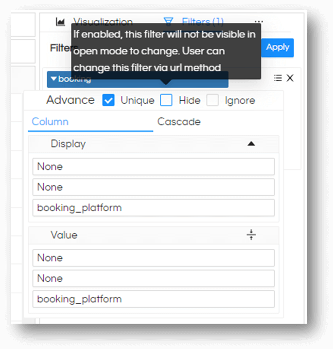 Filters Advance Mode