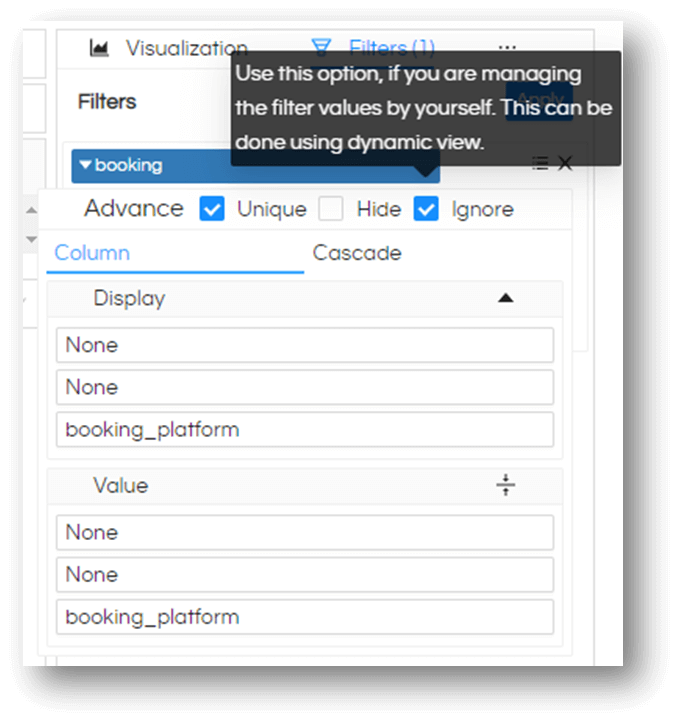 Filters Advance Mode