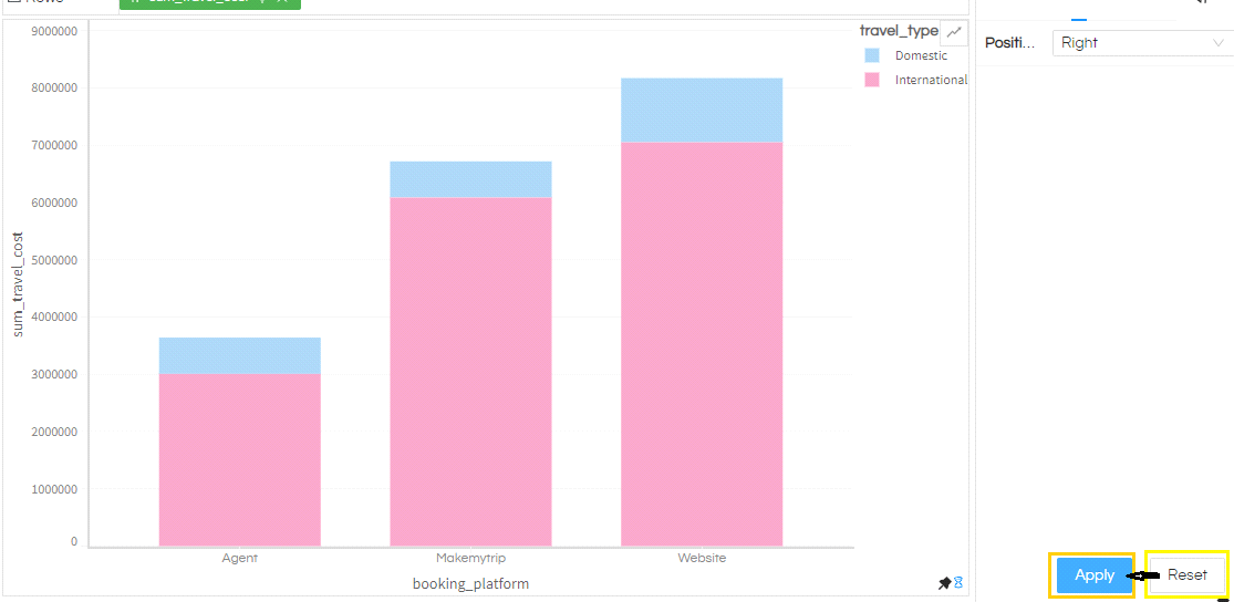 Managing legend in reports