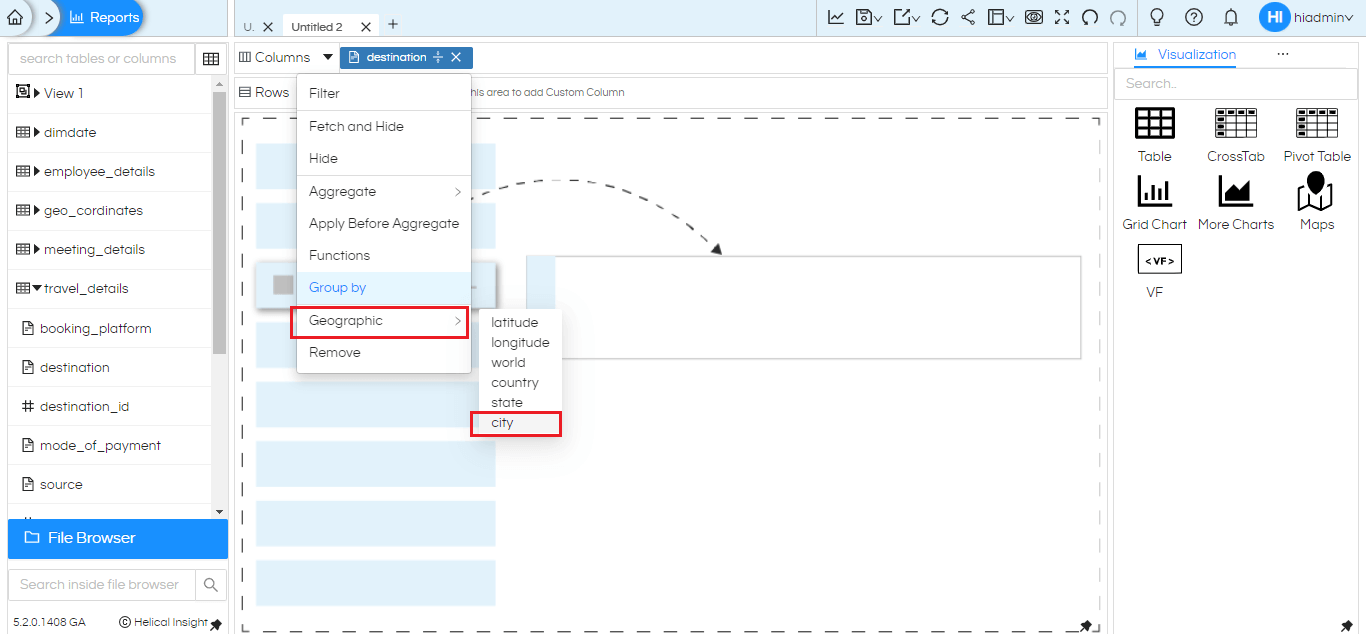 Map Visualization In Helical Insight Version