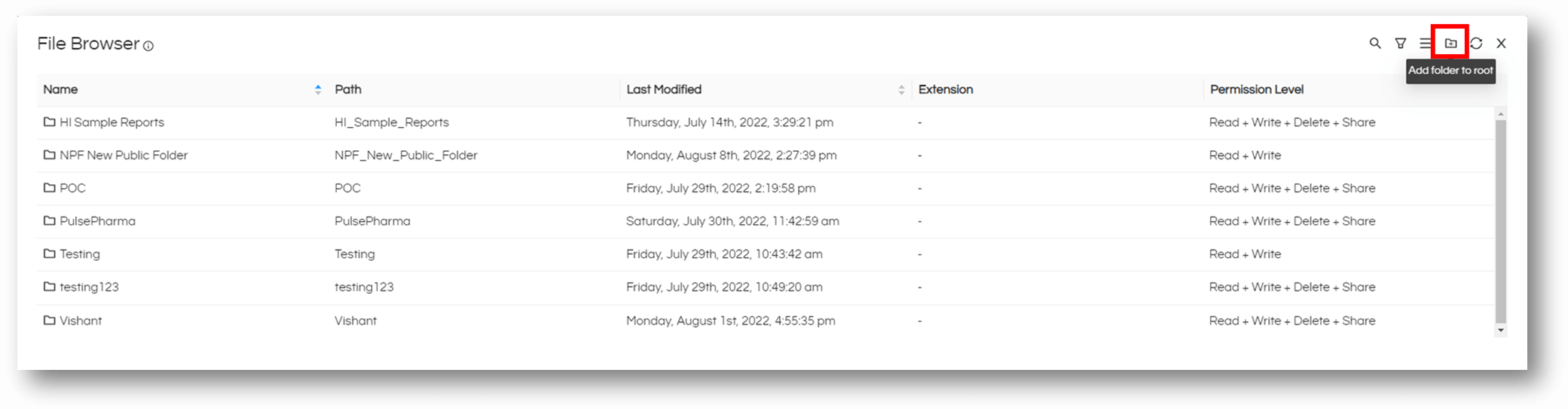 Public And Private Folders in Helical Insight 5.0