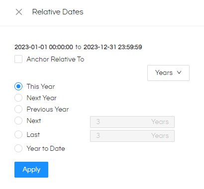 Relative Date Usage