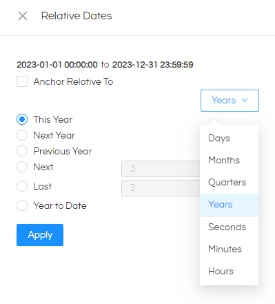 Relative Date Usage