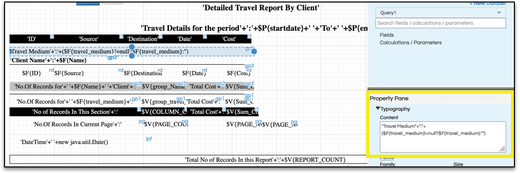 Replacing Null Values With Blank In Canned Report