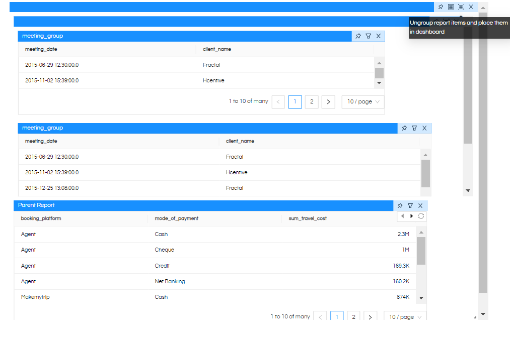 Right-Click Operations In Dashboard Designer
