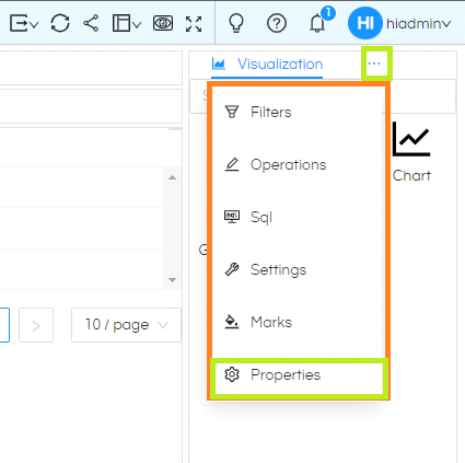 Selecting the type of bar charts in Helical Insight 5.0