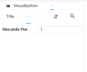 Table Customization Properties: Records per page