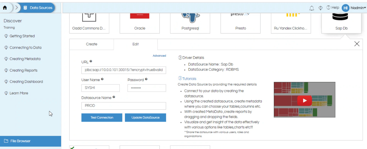 Using Sap Hana With Open Source Bi Product Helical Insight