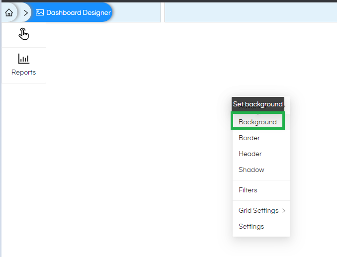 Adding Background Color/Image in dashboard